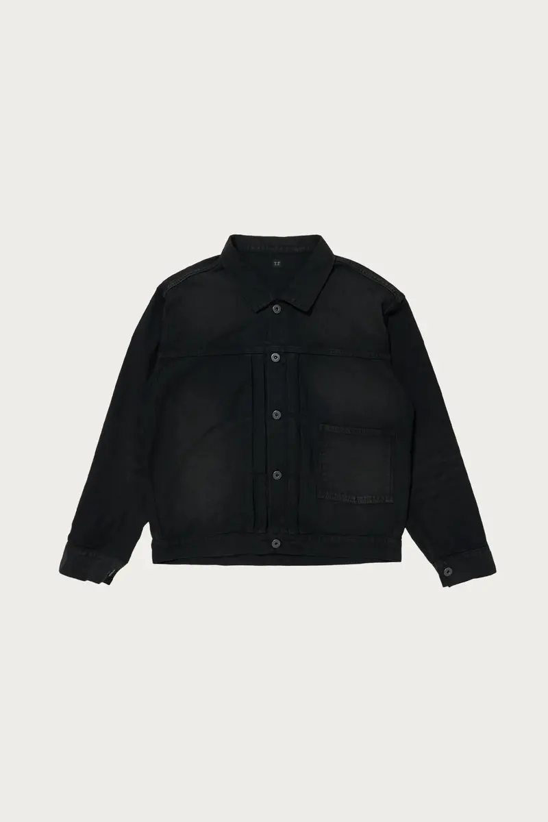 Distressed Sumi-Dyed Black Buckle-Back Jacket – Lot. 309 1