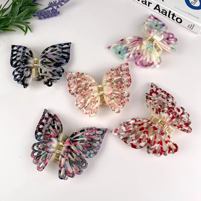 Double-Layer Hollow Butterfly Hair Clip 1