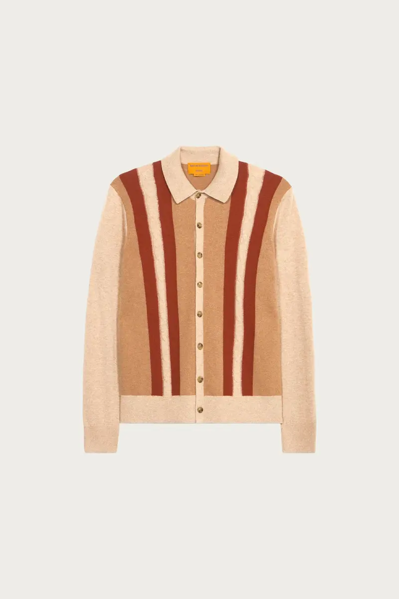 Dune-Colored Cable Plaza Shirt 1