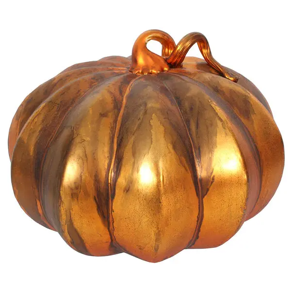 Earthy Orange Glass Pumpkin Candles – Hand-Poured Soy Wax Decor 2