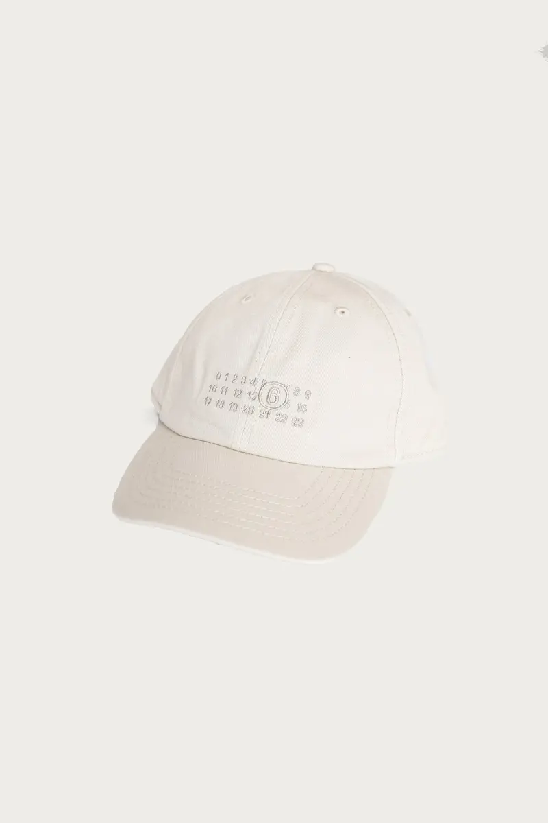 Ecru Numbers Structured Hat 1