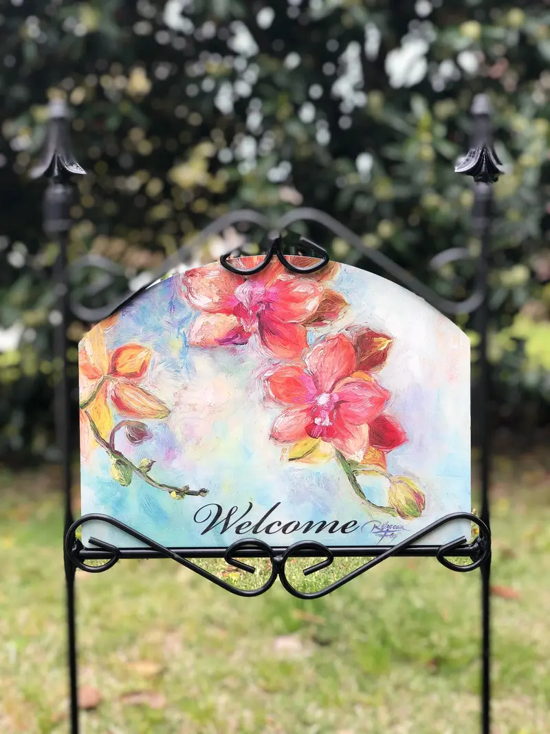 Elegant Orchid Garden Display Sign 1