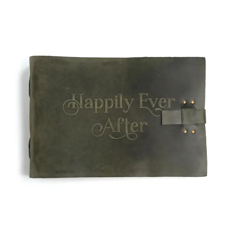 Embossed Leather Journal – 'Happily Ever After' Design 2