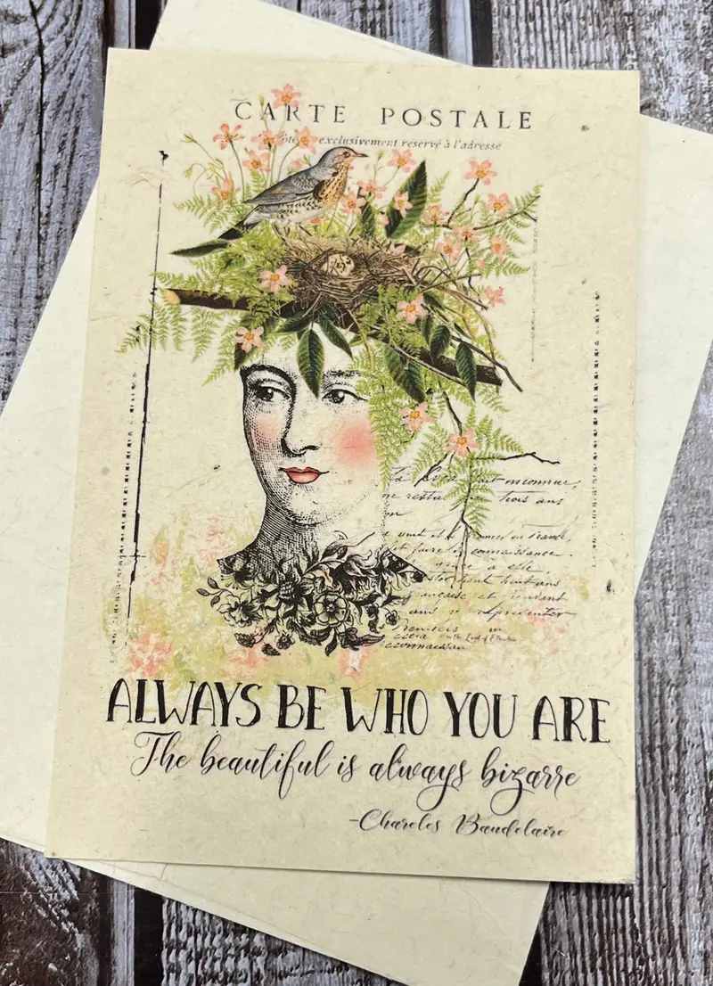 Empowering 'Be Who You Are' Plantable Postcard 1