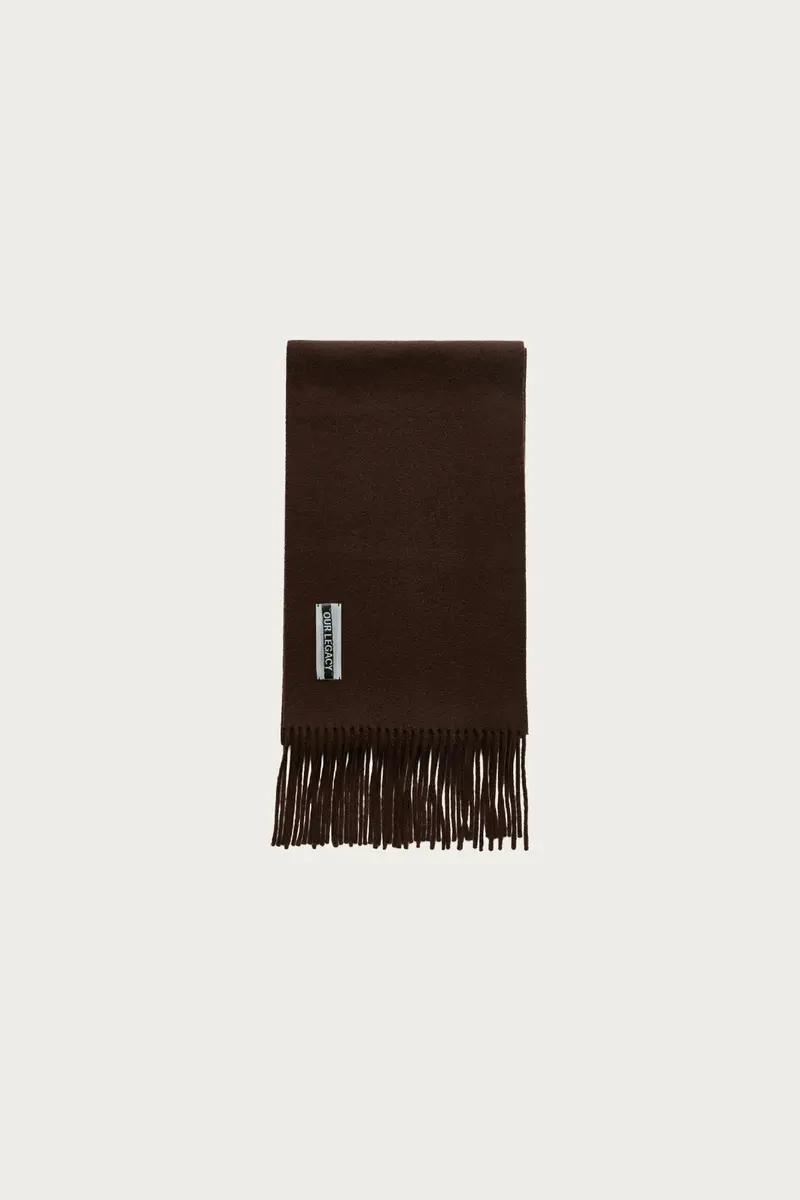 Estate Double-Wool Scarf – Espresso 1