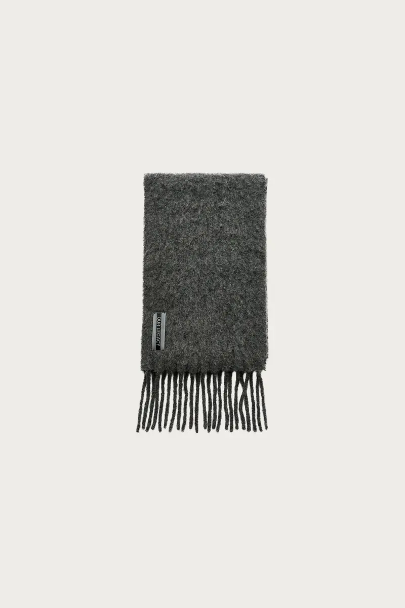 Estate-Weight Scarf In Phantom Fuzzy Alpaca 1