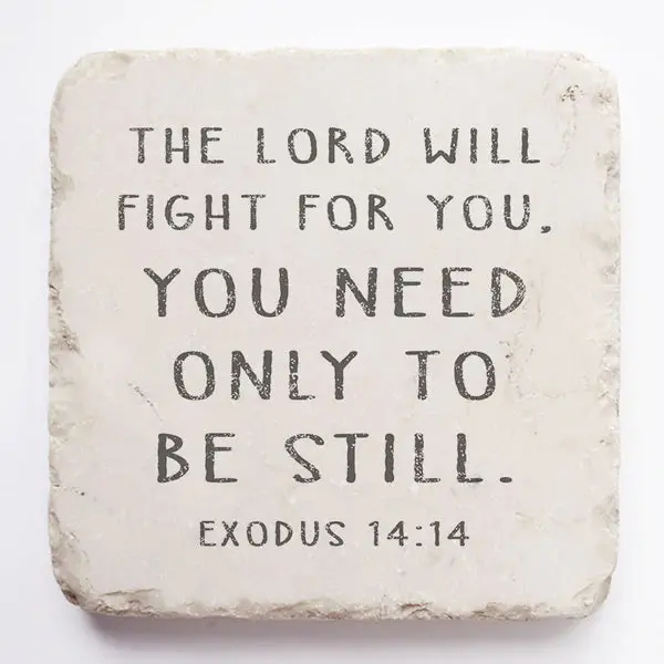 Exodus 14:14 Encouragement Stone 1