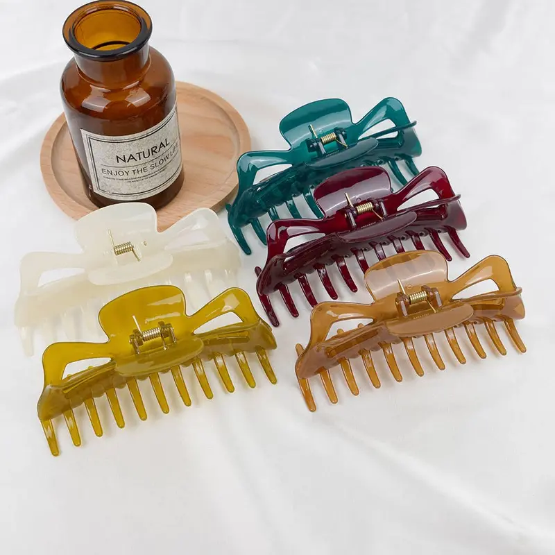Extra-Large 5.31-Inch Jelly-Colored Hair Claw Clip 1
