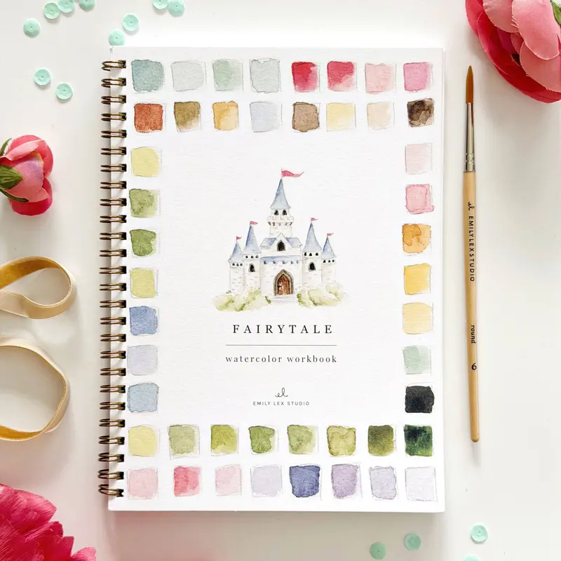 Fairytale-Themed Watercolor Activity Workbook 1