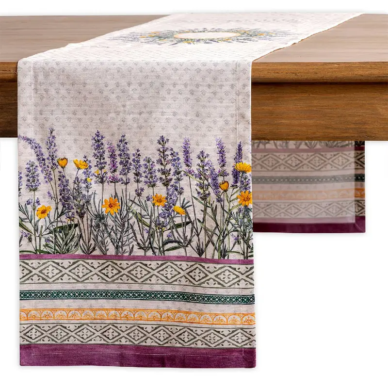 Fanny Lavender Table Runner – Soft, Elegant Cotton Accent 1