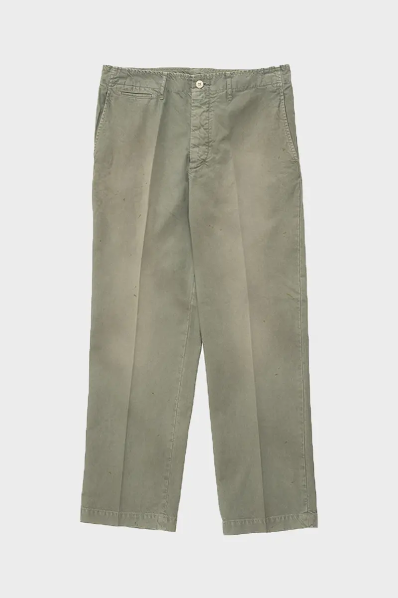 Field-Inspired Chino Pants – Light Green Garment-Dyed 1