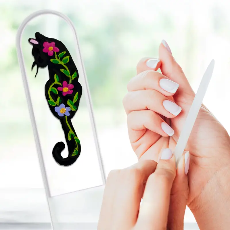 Floral Feline Crystal Nail File 1