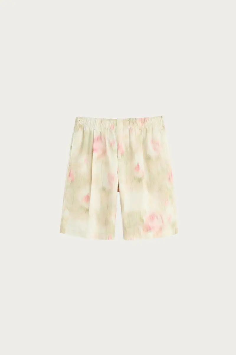 Flower Grid Ripstop Leisure Shorts 1