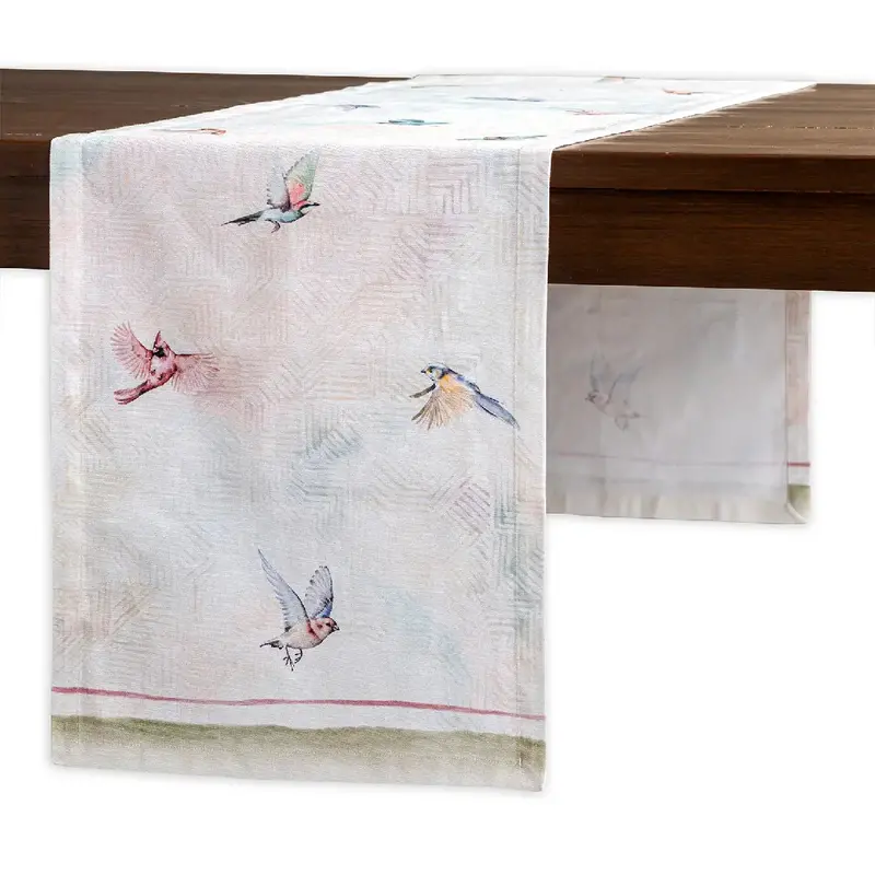 Flying Birds Motif – 72-Inch Table Runner For Nature-Inspired Tablescape 1