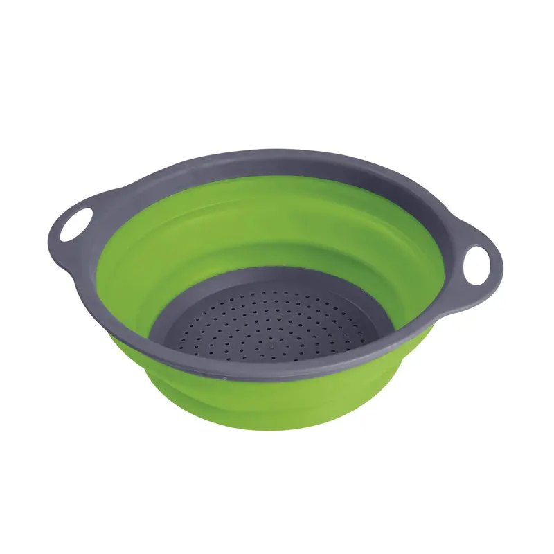 Folding Camp Colander – Lightweight Stainless Steel Drain Basket 1