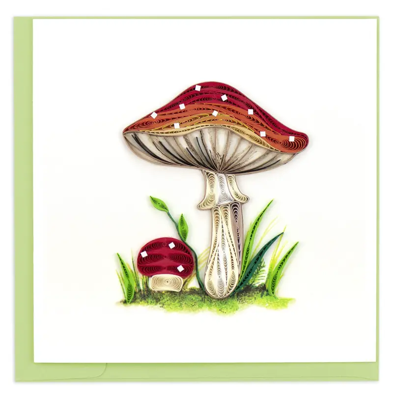 Foraged Wild Mushroom Quilling Card 1