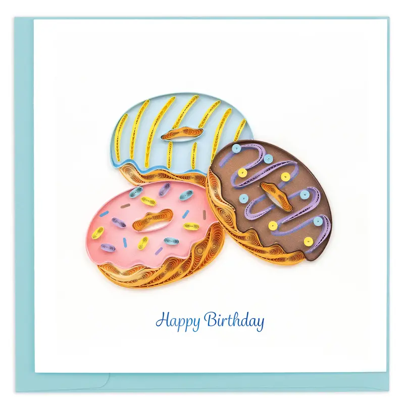 Fun Birthday-Themed Donut Design Card 1