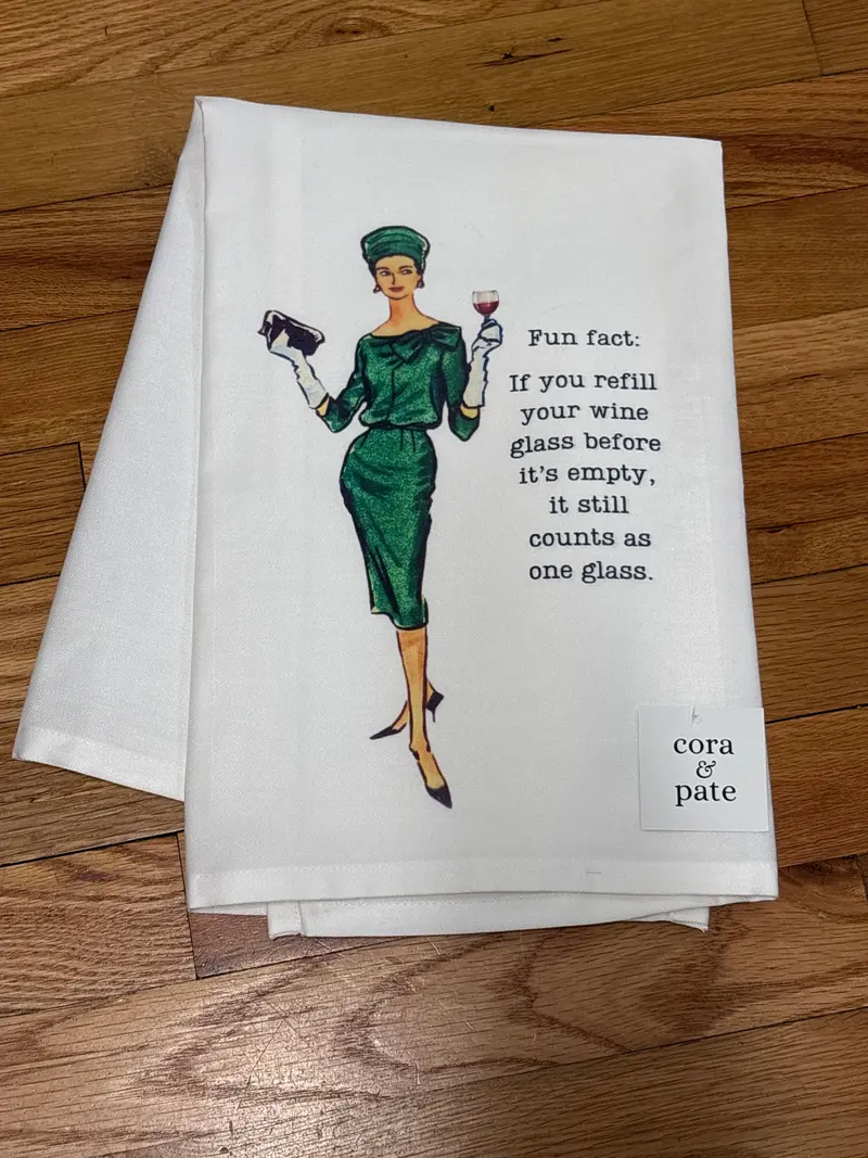 Fun Fact-Inspired Flour Sack Tea Towel 1