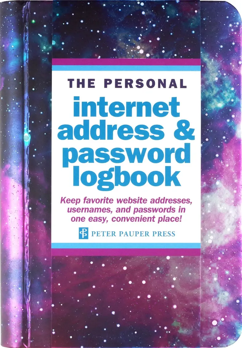 Galaxy-Themed Password And Website Logbook 1