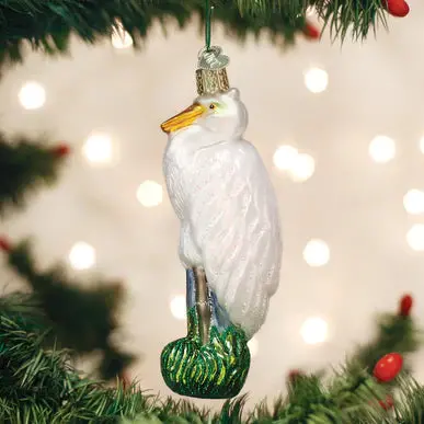 Great Egret Wildlife Ornament 1