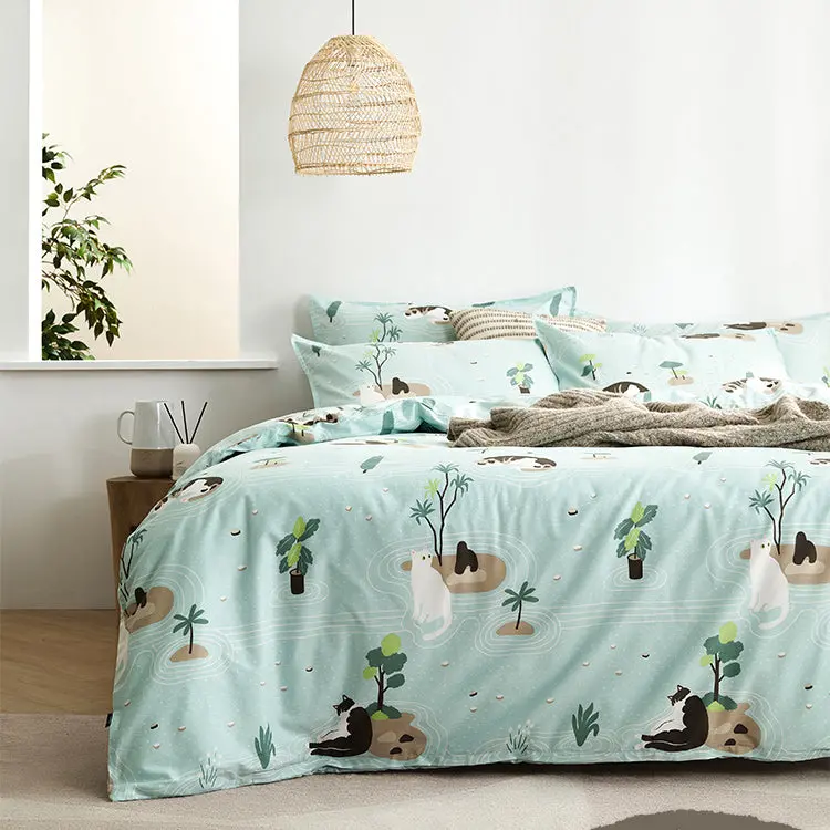 Greenery Isle Nature-Inspired Kitty Bedding Set 1