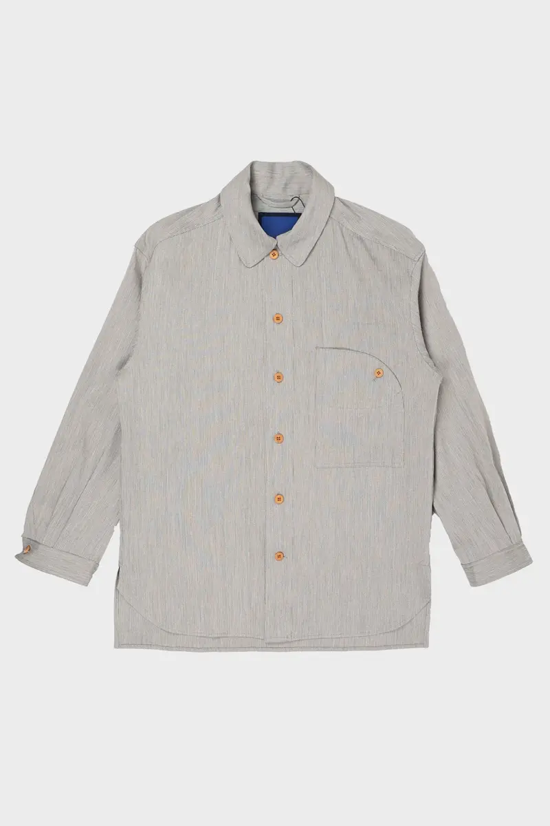 Grey Birdeye Shirting Utility Jacket 1