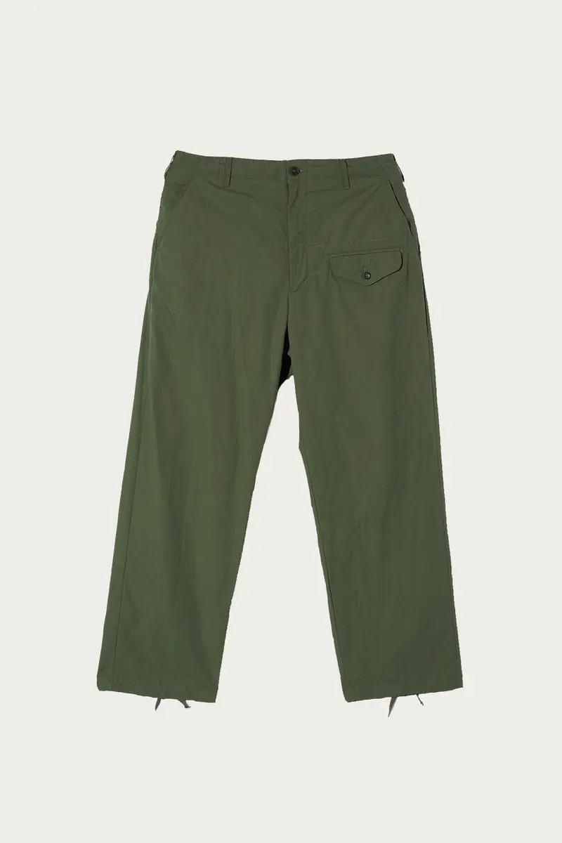 Gurkha Trousers In Olive Cotton Ripstop 1