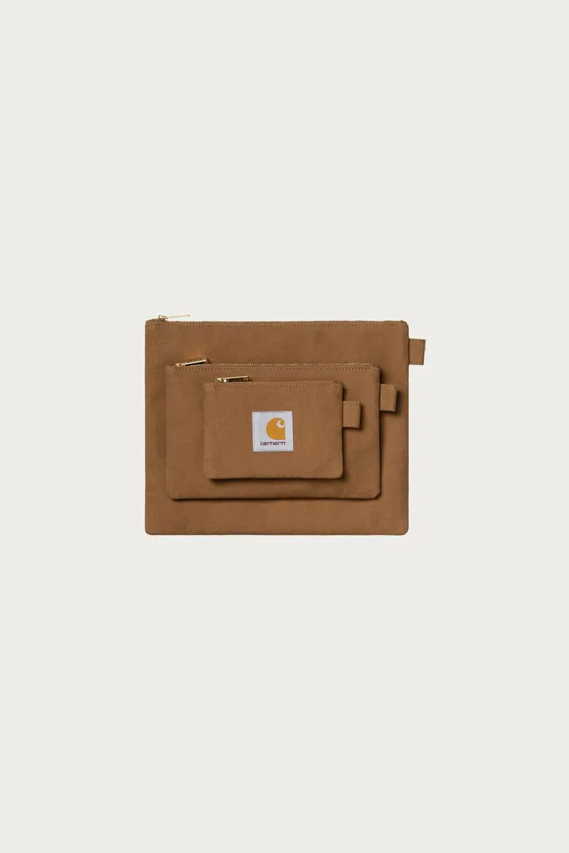 Hamilton Brown Canvas Travel Pouch Set 1