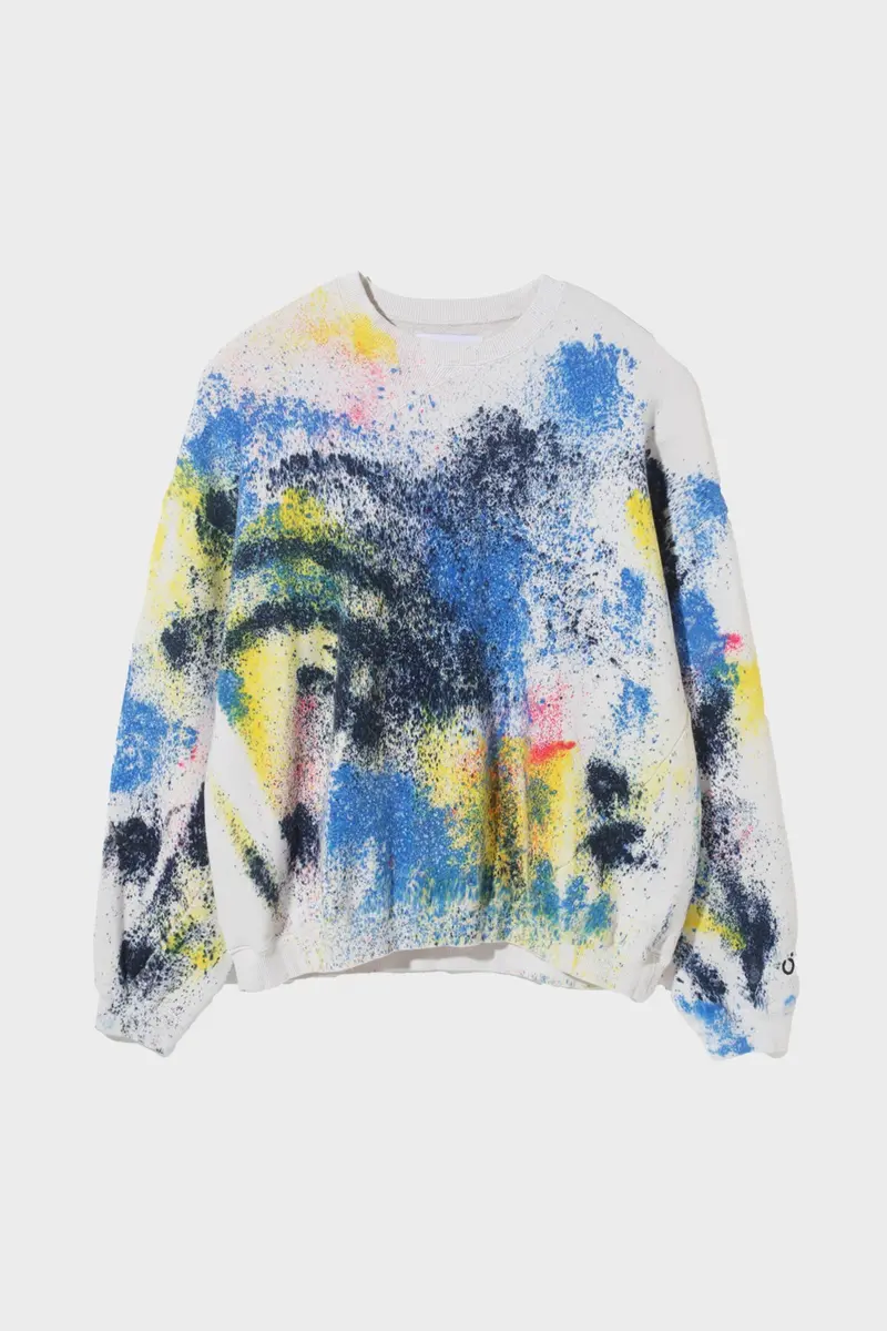 Hand-Dyed Twist-Knit Multi-Color Sweater 1