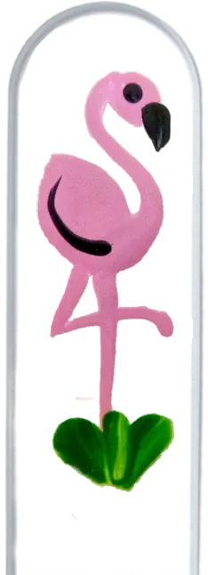 Hand-Painted Flamingo Crystal Nail File 1