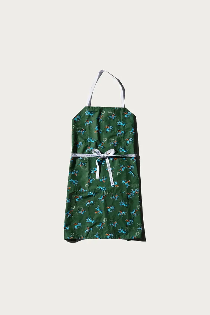 Hand-Printed Adult Apron Featuring Kerchie Cowboy Design 1