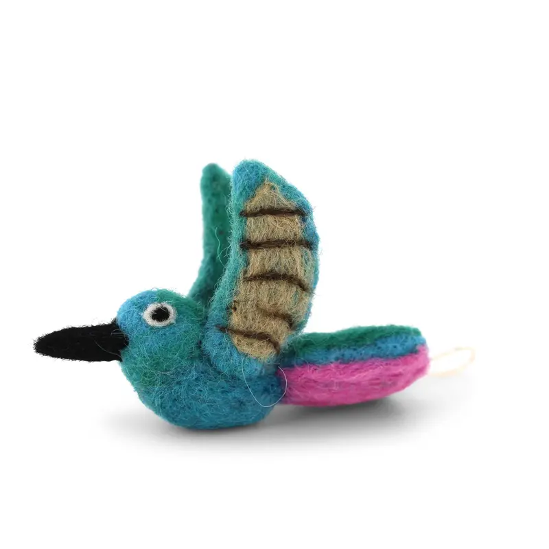 Hand-Stitched Felt Hummingbird Ornament 1