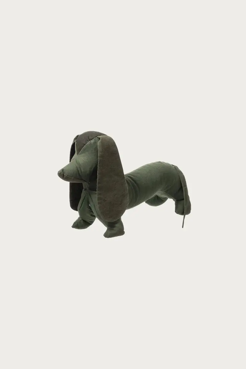 Hand-Stitched Vintage Fabric Dog Stuffie 1
