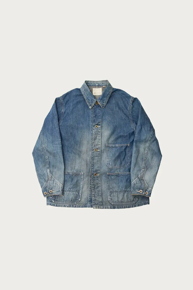 Hand-Washed Denim Chore Jacket – Indigo Blue 1