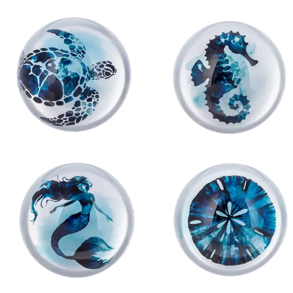 Handcrafted Ocean-Inspired Sea Glass Paperweight 1
