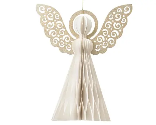 Handcrafted Paper Angel Holiday Ornament 1