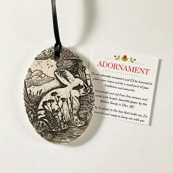 Handcrafted Rabbit Ceramic Ornament 1