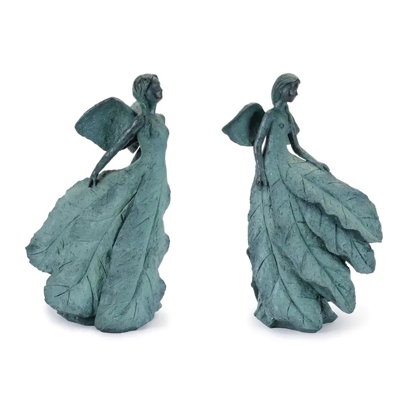 Handcrafted Resin Fairy Garden Statues – Set Of 2 Unique Designs 1