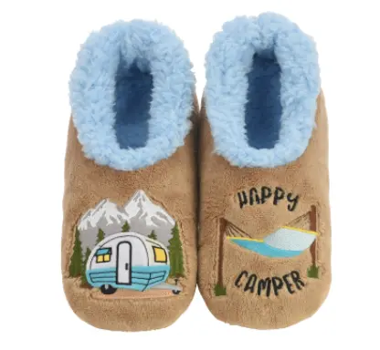Happy Camper Snoozies Plush Slippers 1