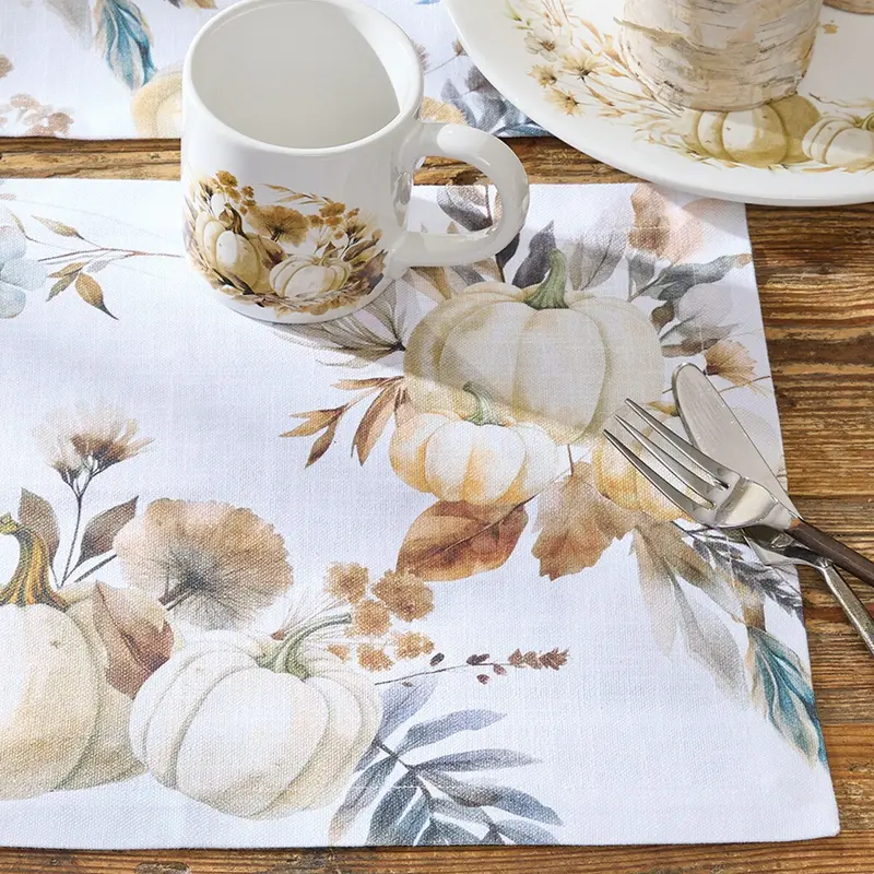 Harvest-Themed Placemat Set – Rustic Elegance 1