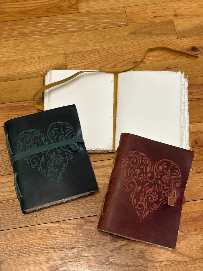 Heart-Embossed Journal Set – Assorted Color Hardcover Notebooks 1