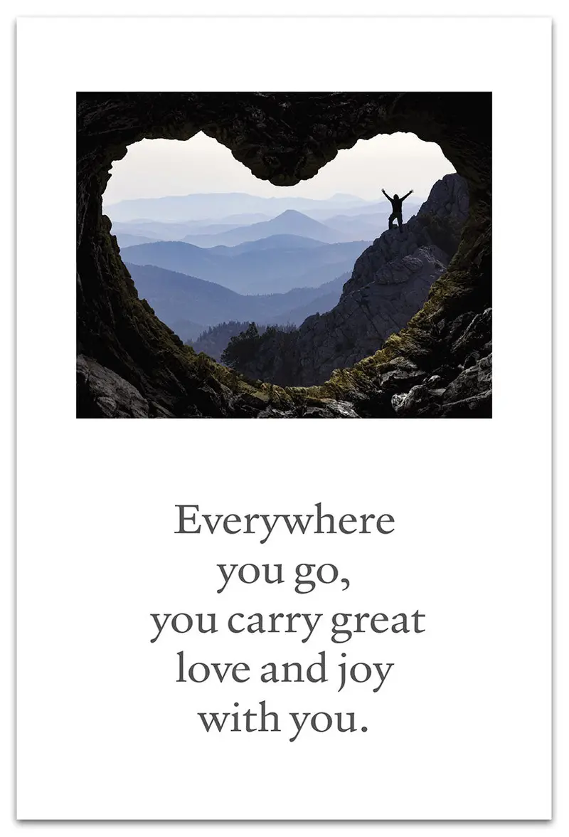 Heart-Shaped Rock Formation Thank You Greeting Card 1