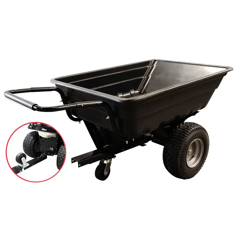 Heavy-Duty Poly Garden Trailer Cart With Wide Tires 1