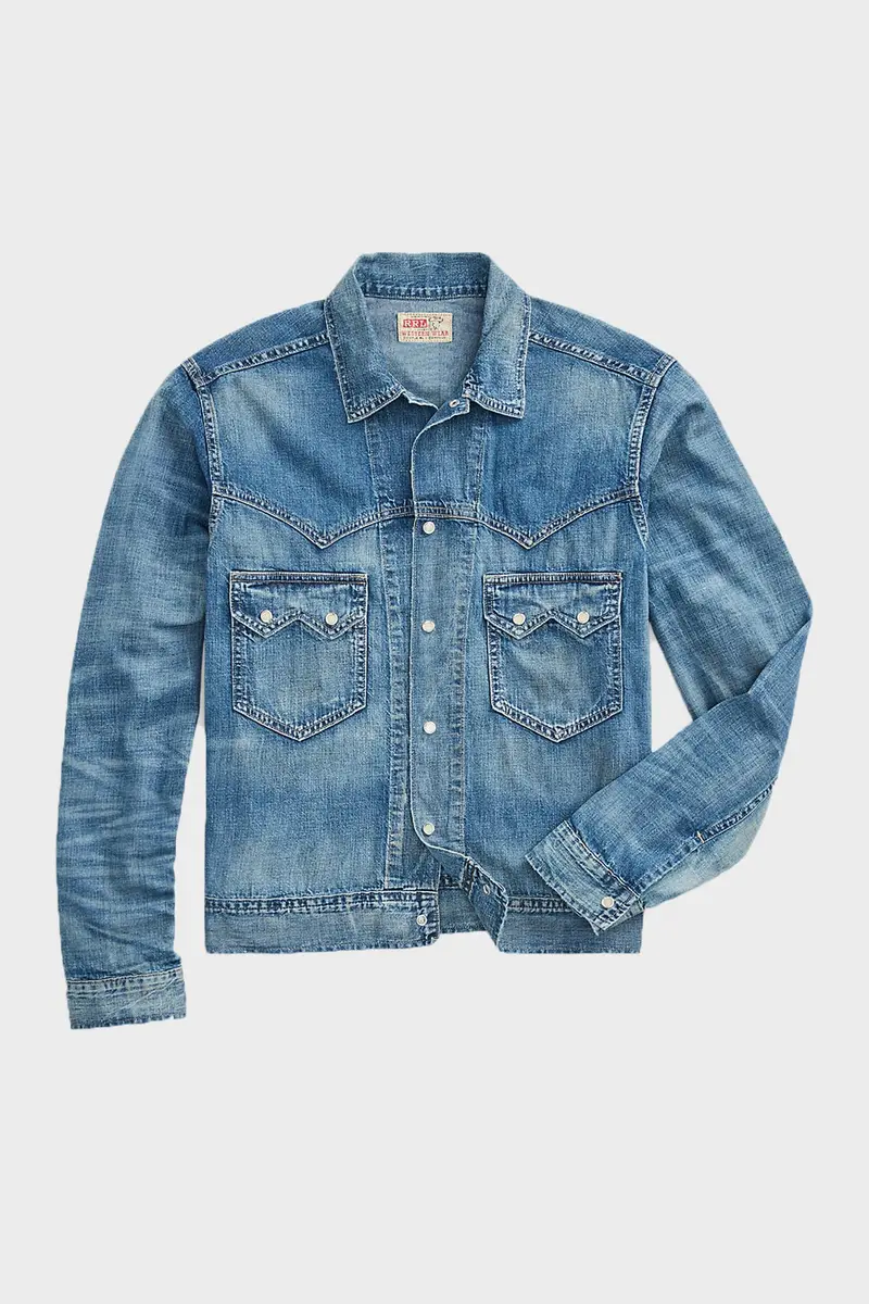 Hewson Wash Indigo Denim Western-Style Jacket 1