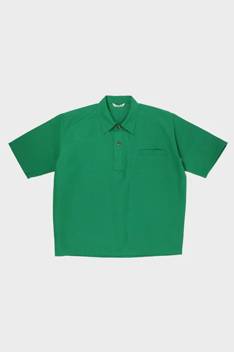 High-Density Linen Weather Shirt In Forest Green 1