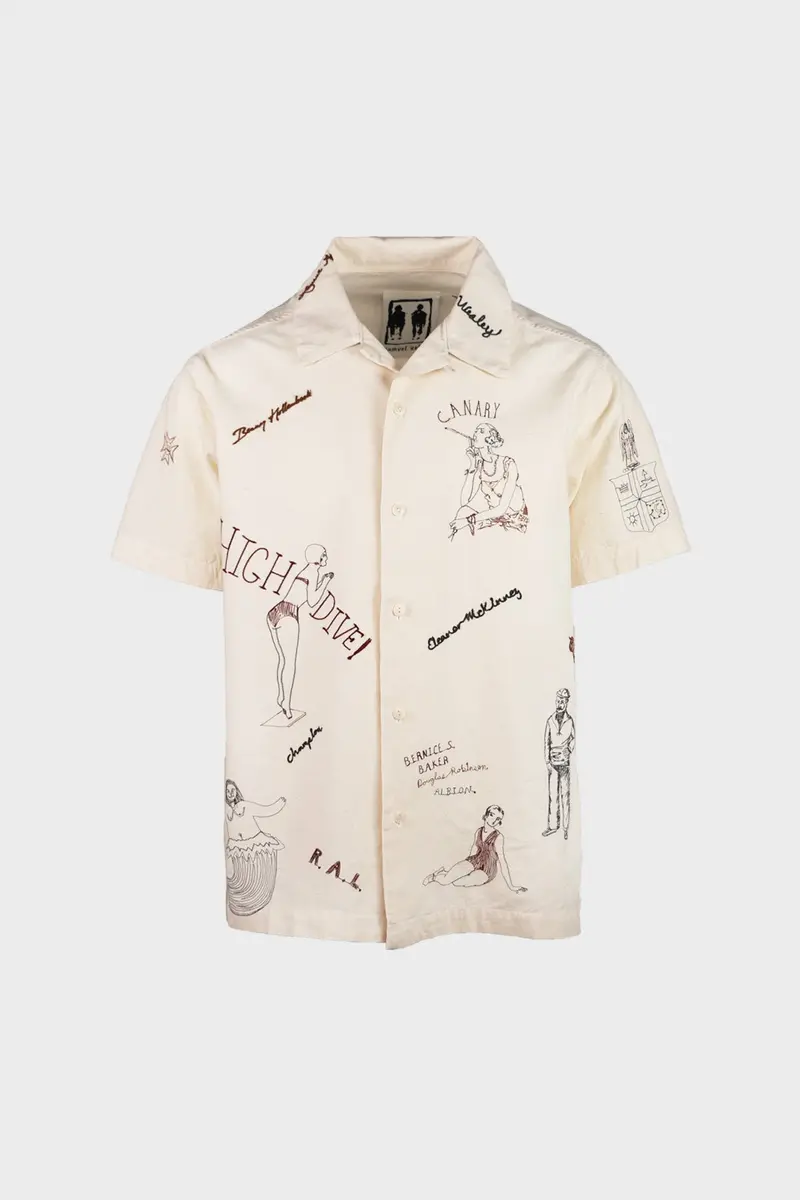 High Dive Camp Shirt – Natural Linen Blend 1