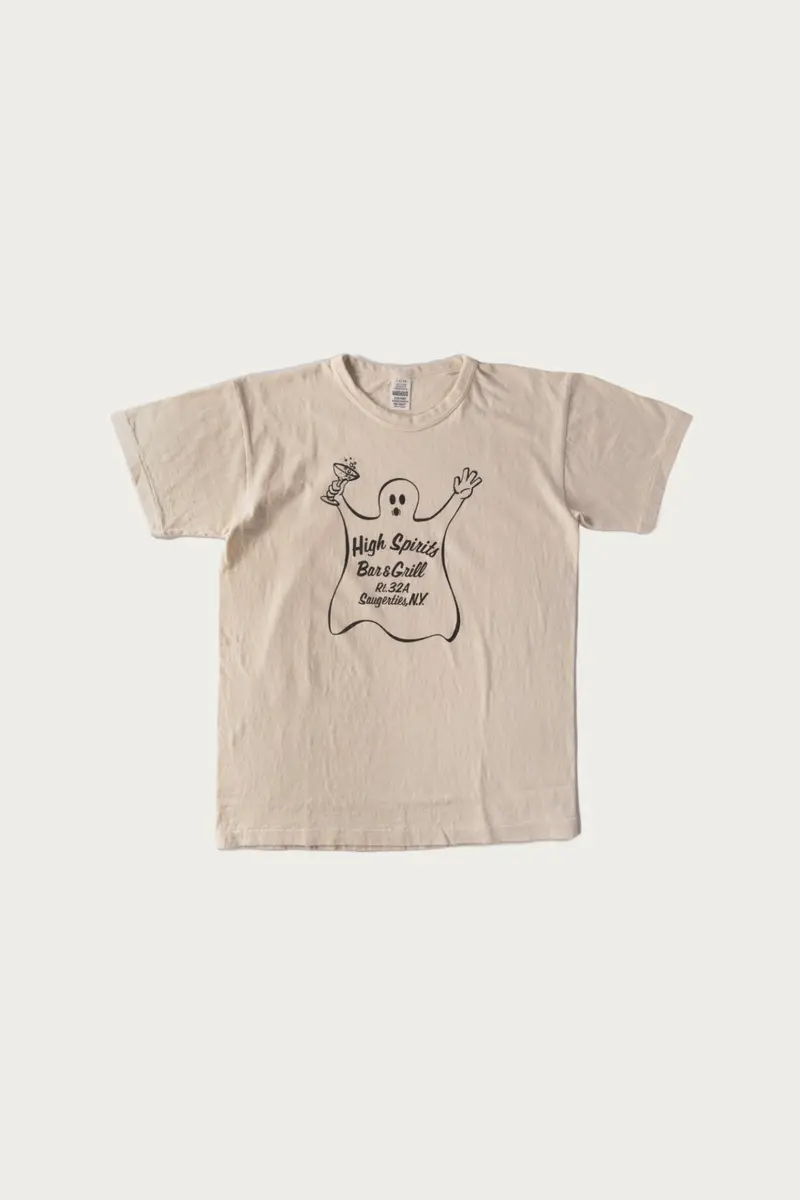 High Spirits Graphic T-Shirt – Clean Cream Background 1