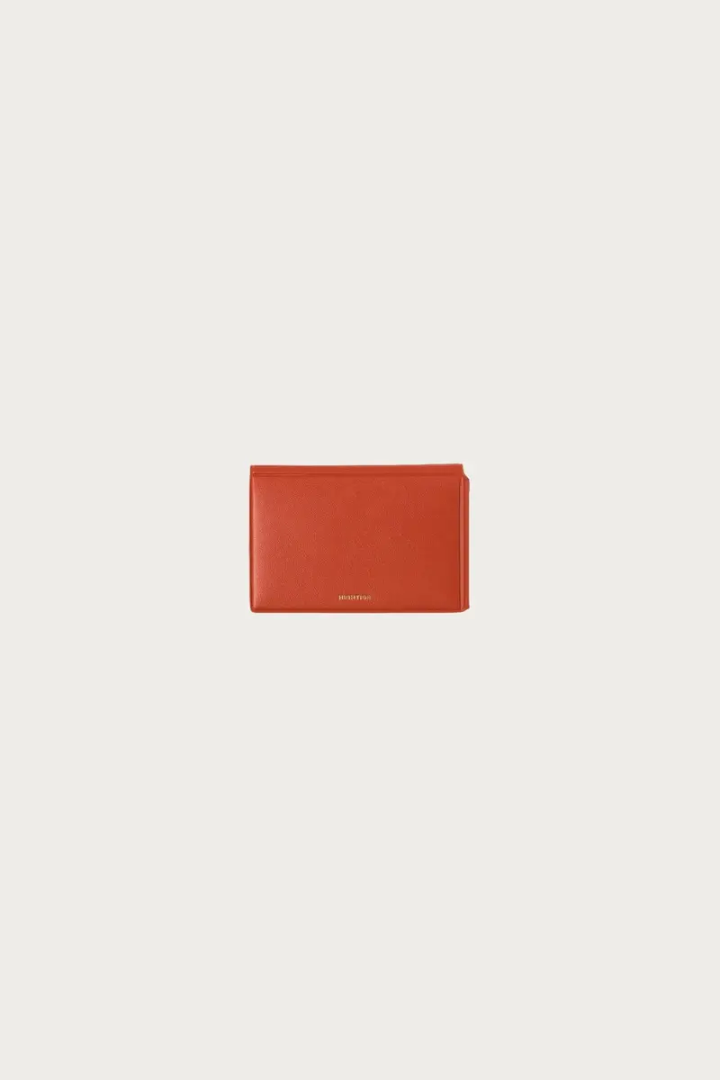 Hightide Compact Card Holder In Vibrant Orange 1