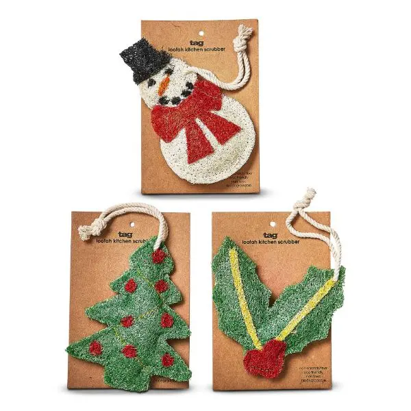 Holiday-Themed Loofah Scrubbing Set 1