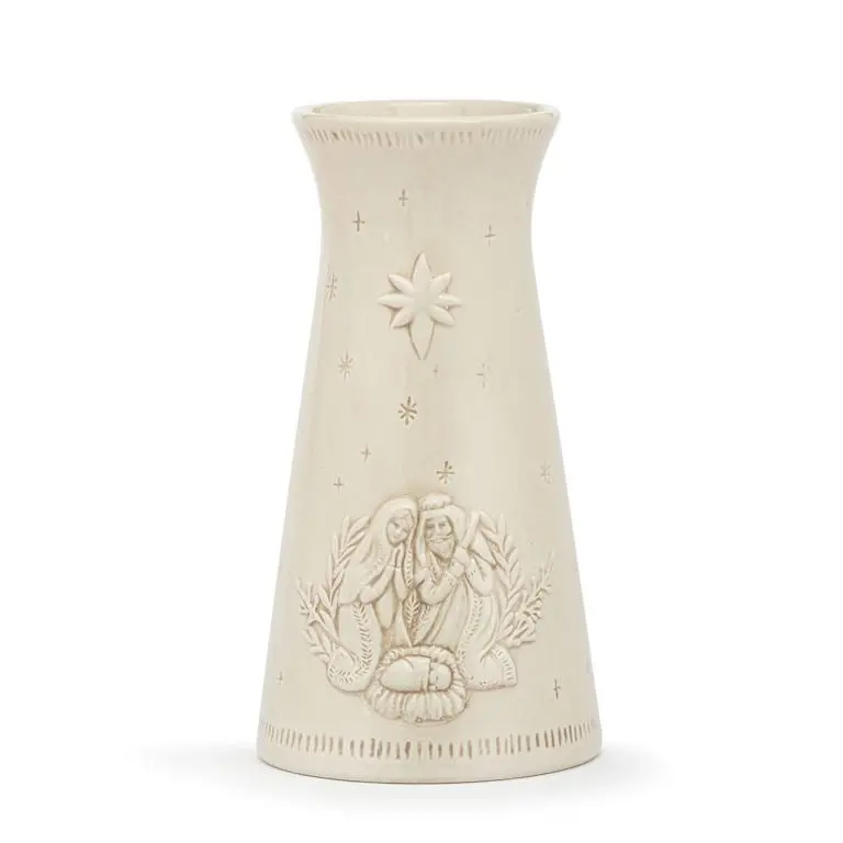 Holy Family Cream-Colored Sculptural Vase 1